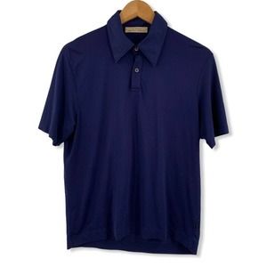 Alpha Massimo Rebecchi Navy Blue Short Sleeve Polo